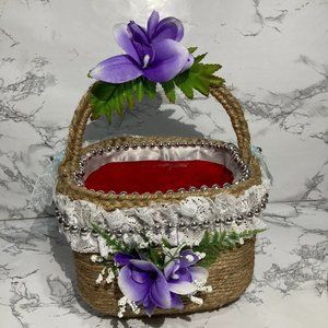 Handmade Storage Baskets Burlap Craft Containers